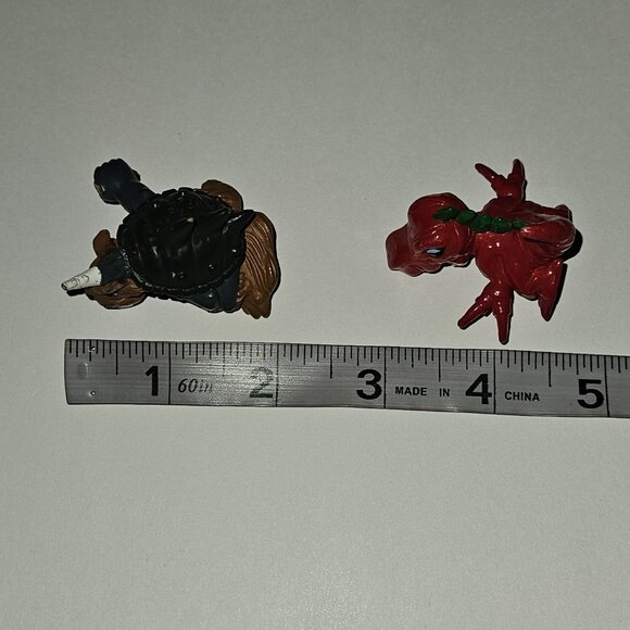 2 Digimon Figures Lot  Digital Monsters 1.5" Red Tyrannomon 1.75" Zudomon - Picture 2 of 13